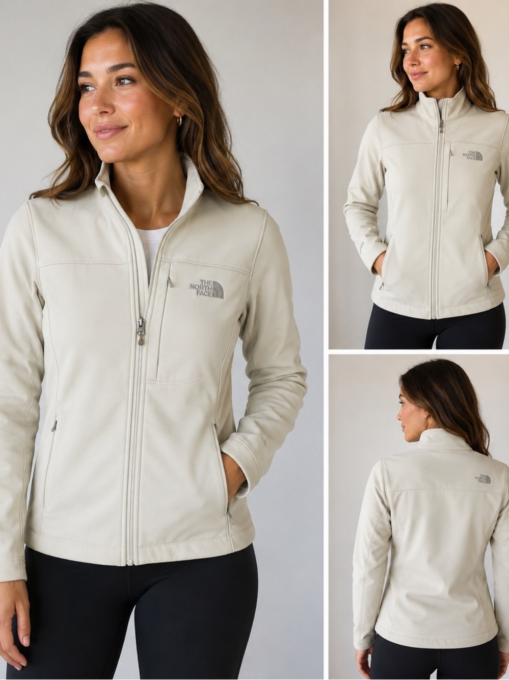 The North Face Apex Bionic Soft Shell Jacket Cream Beige Women’s M EUC